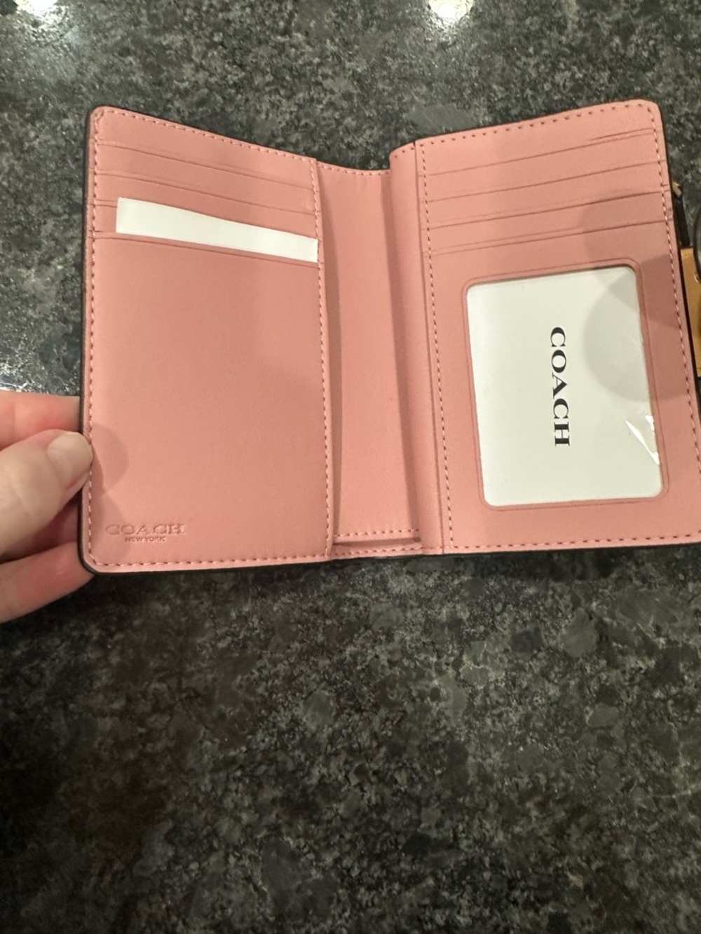 Coach Outlet Medium Corner Zip Wallet In Signature Canvas - Picture 3 of 5